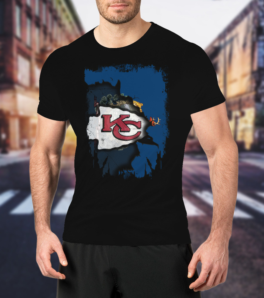 Together Vermont KC Chiefs Football Fusion T-Shirt