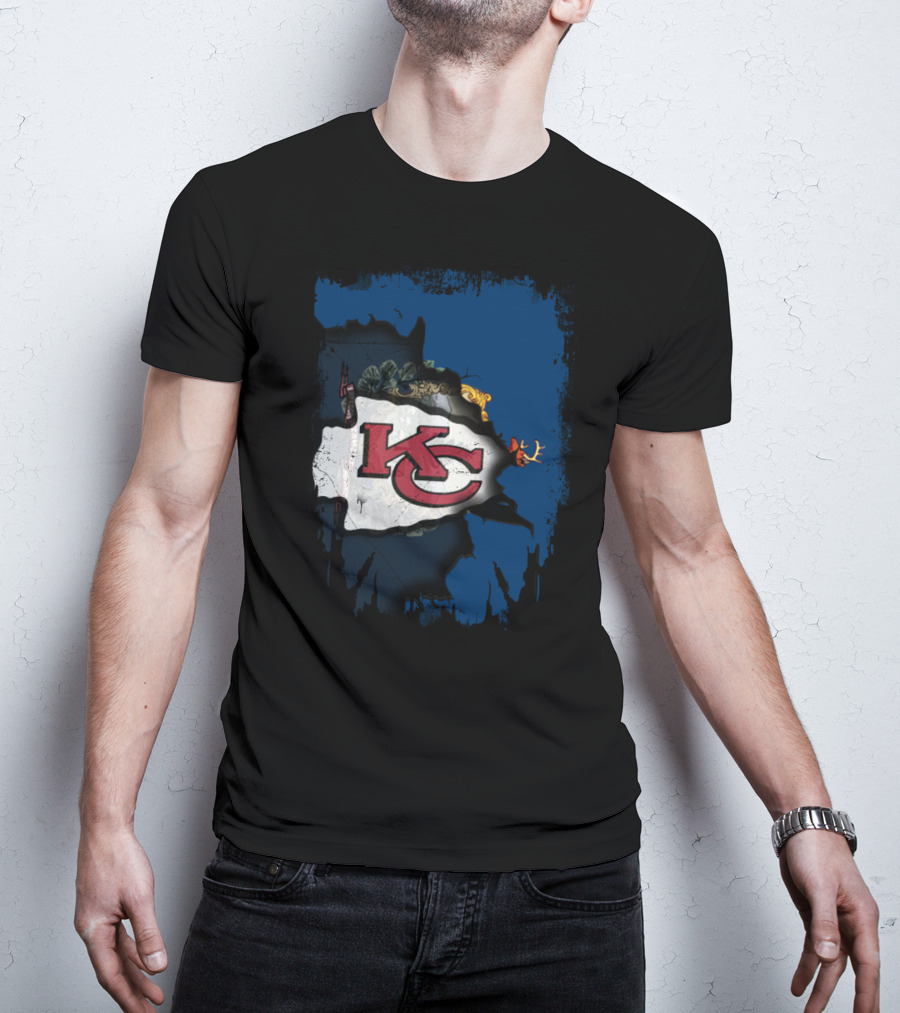 Together Vermont KC Chiefs Football Fusion T-Shirt
