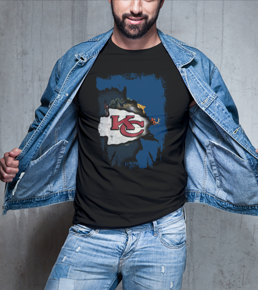 Together Vermont KC Chiefs Football Fusion T-Shirt