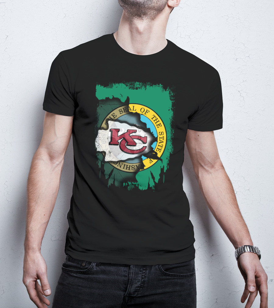 Together Washington State Seal With Kansas City Chiefs T-Shirt