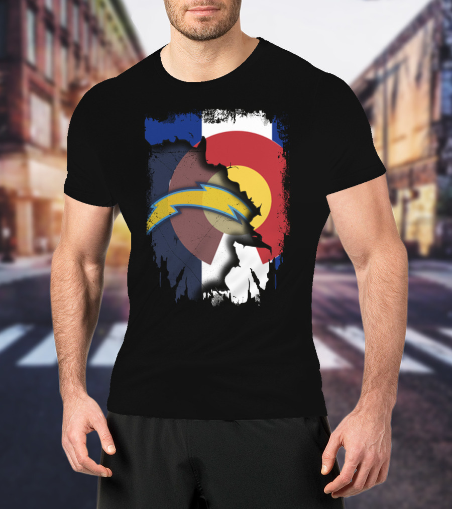 Together Colorado Chargers Flag Fusion T-Shirt