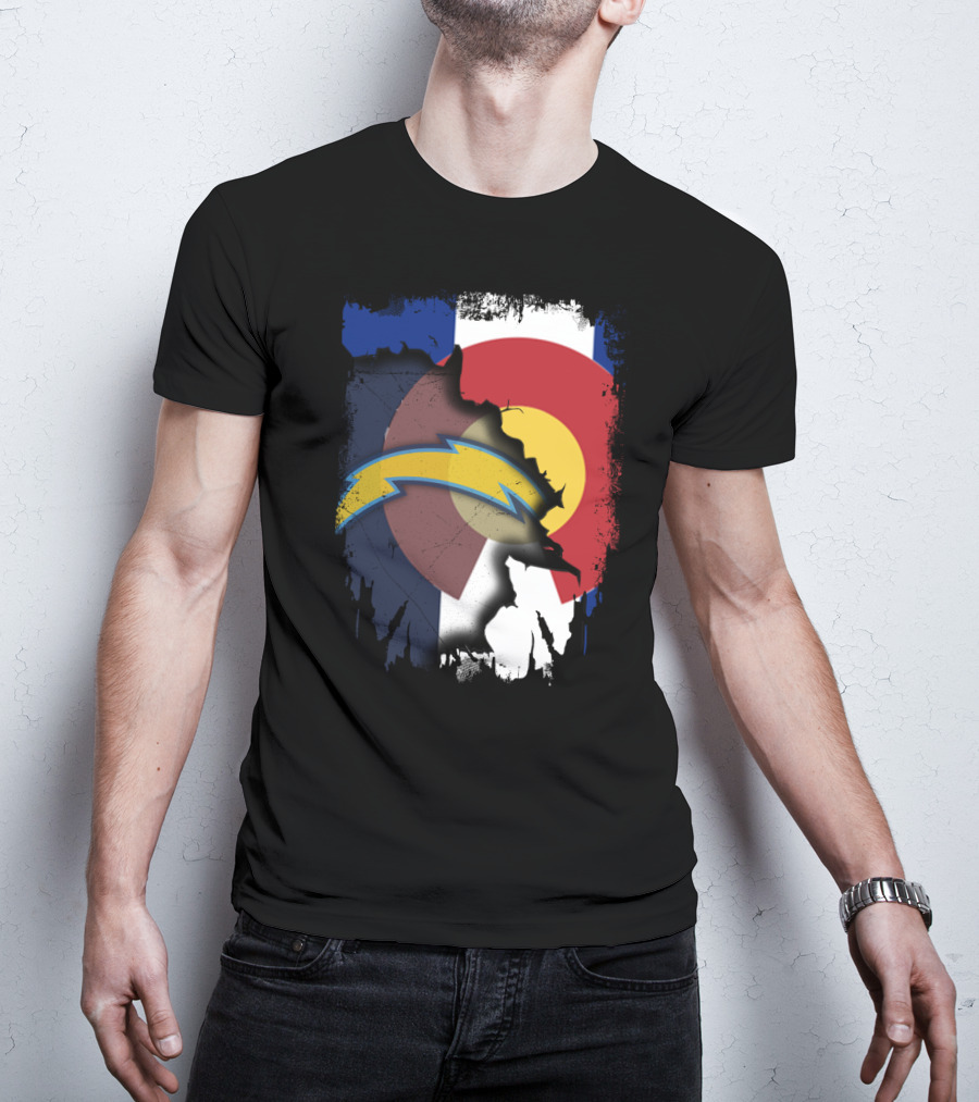 Together Colorado Chargers Flag Fusion T-Shirt