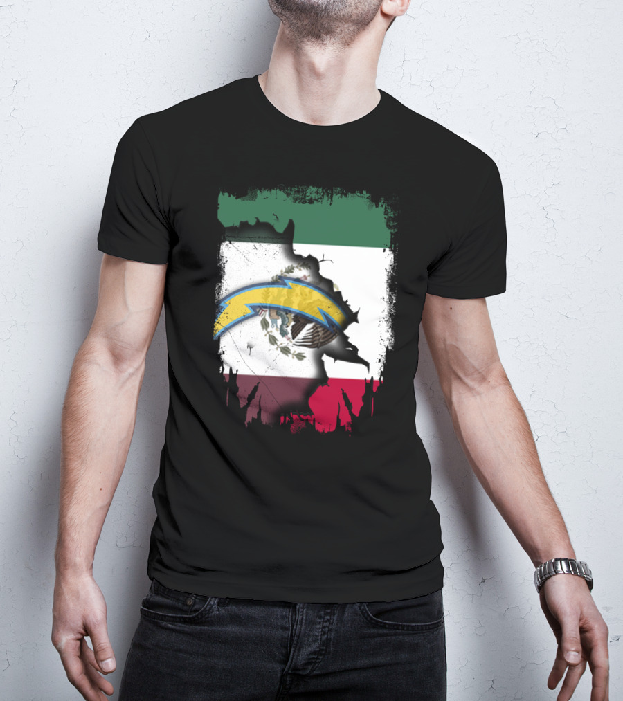 Together Mexico Chargers Flag Fusion T-Shirt