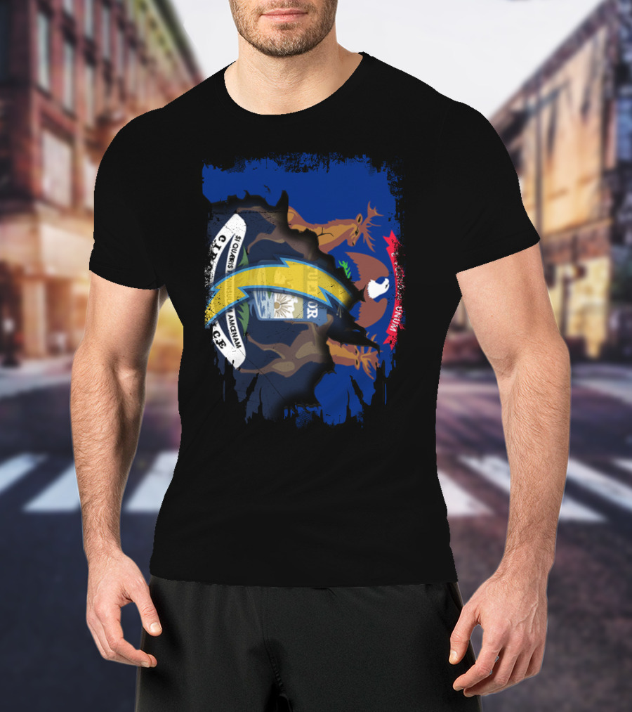 Together Michigan Chargers Logo State Flag T-Shirt