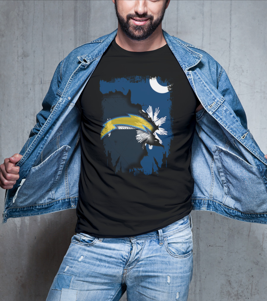 Together South Carolina Los Angeles Chargers State Flag T-Shirt