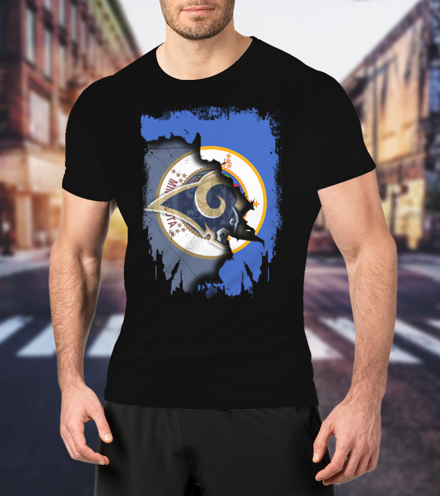Together Minnesota Rams With State Seal Emblem T-Shirt