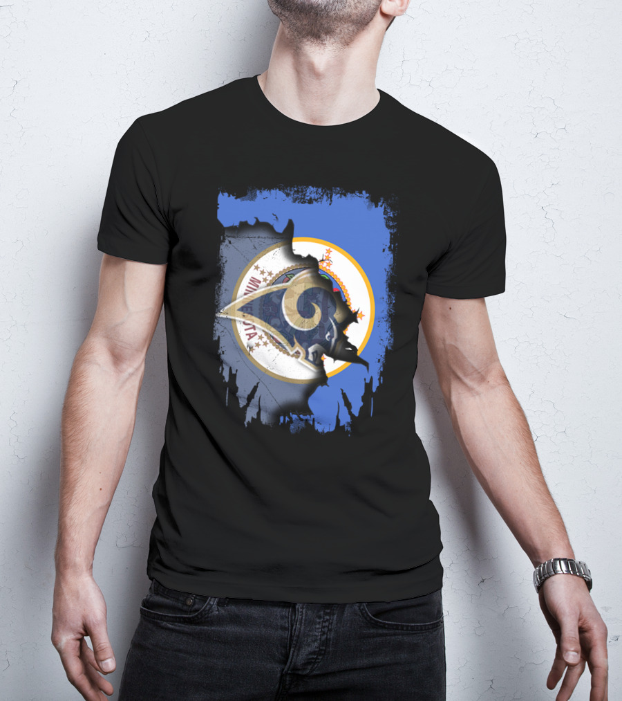 Together Minnesota Rams With State Seal Emblem T-Shirt