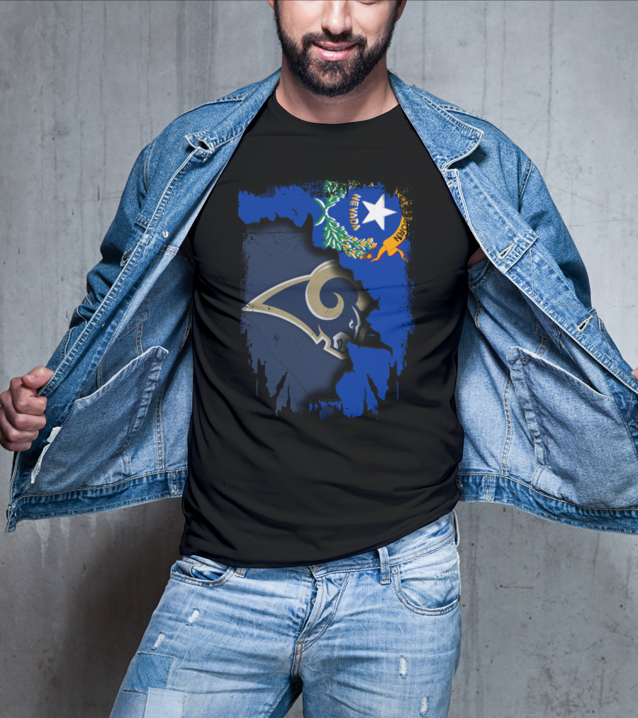 Nevada Pride With Rams Logo Integration T-Shirt