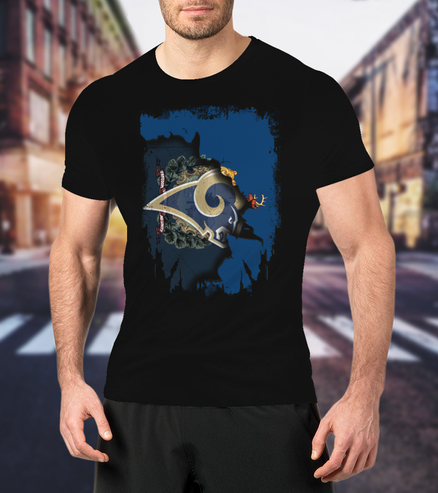Together Vermont With Rams Logo And State Flag Elements T-Shirt