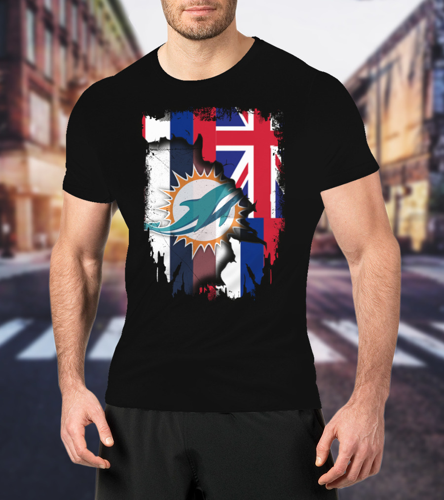 Hawaii Dolphins United Flag Fusion T-Shirt