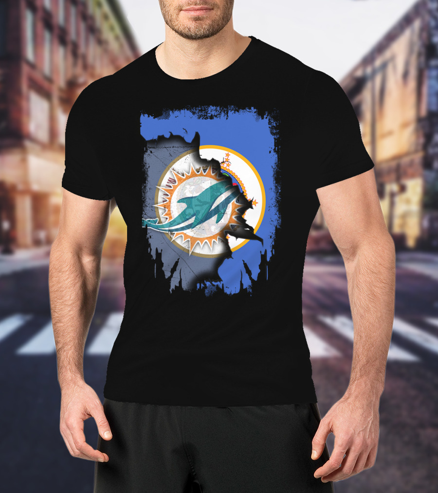 Minnesota Dolphins Torn Flag T-Shirt