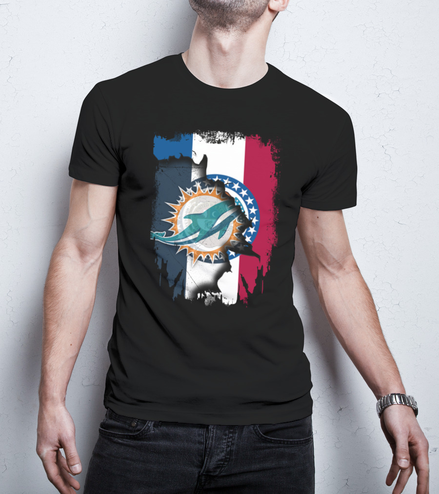 Missouri State With Dolphins NFL Fusion T-Shirt