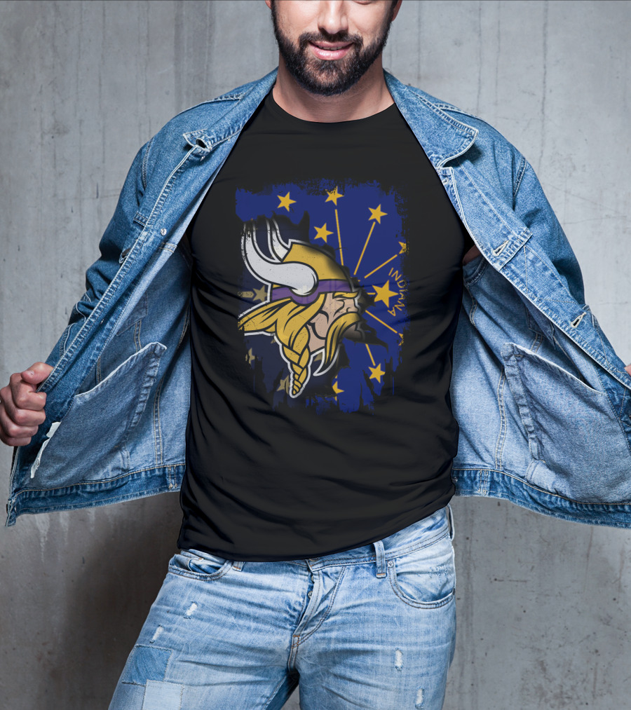 Indiana Together With Vikings Stars T-Shirt