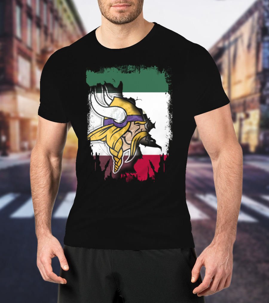Together Mexico Viking Flag Iconic Fusion T-Shirt