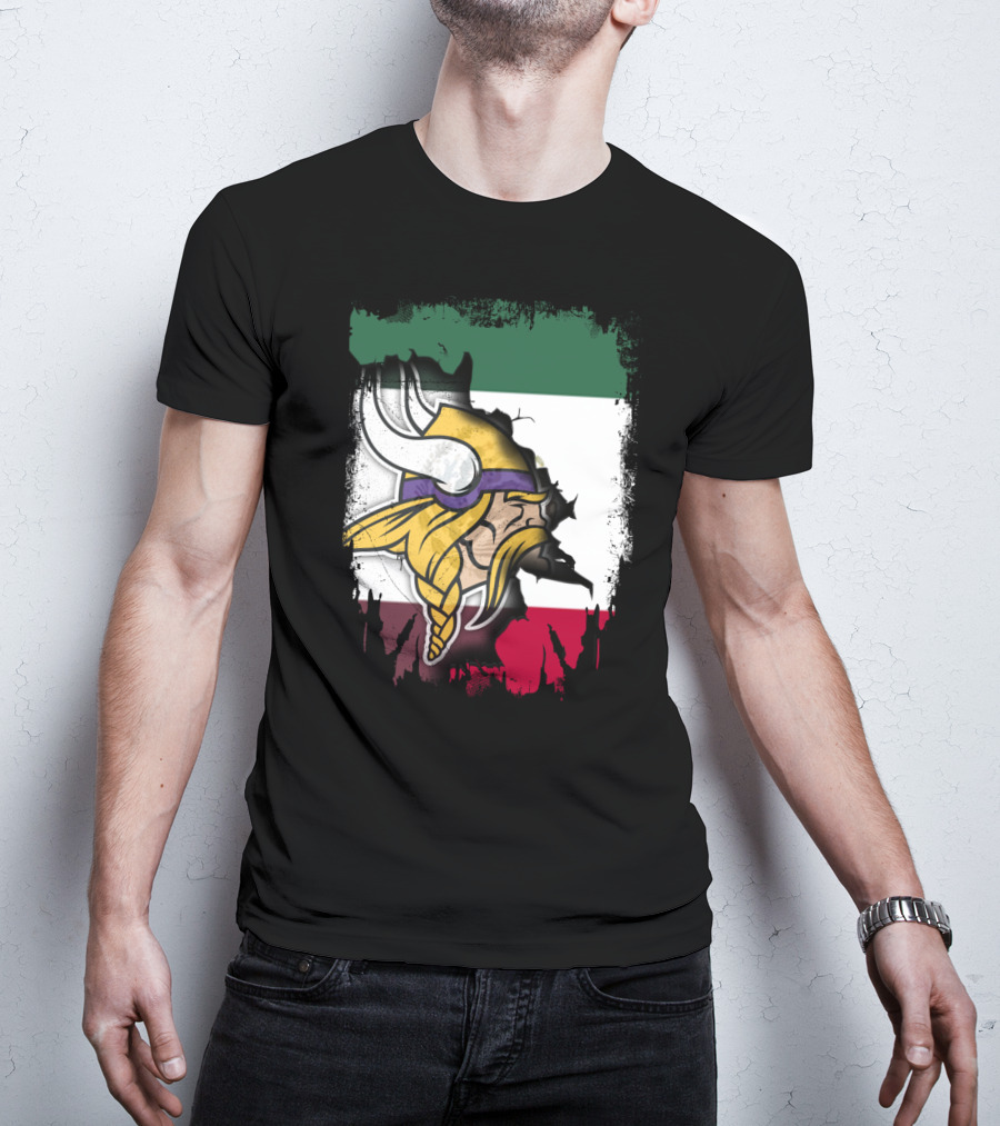 Together Mexico Viking Flag Iconic Fusion T-Shirt