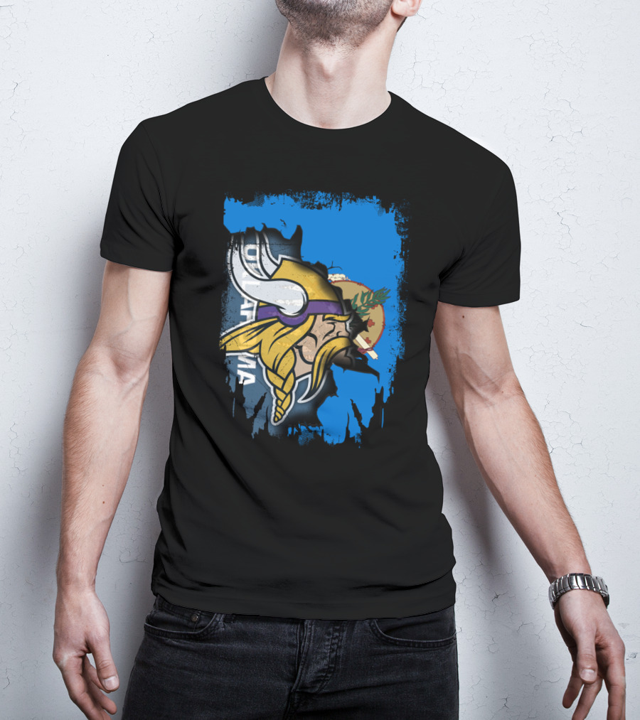 Oklahoma Viking Collaboration With State Elements T-Shirt