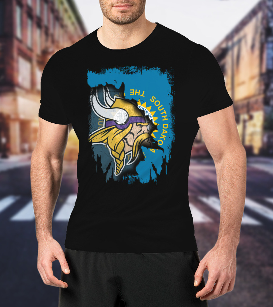 South Dakota Pride With Minnesota Vikings T-Shirt
