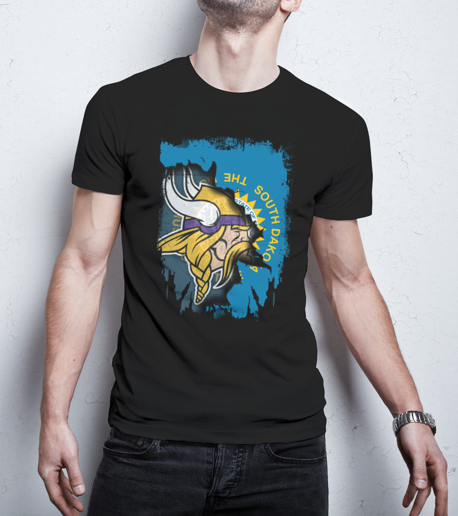 South Dakota Pride With Minnesota Vikings T-Shirt