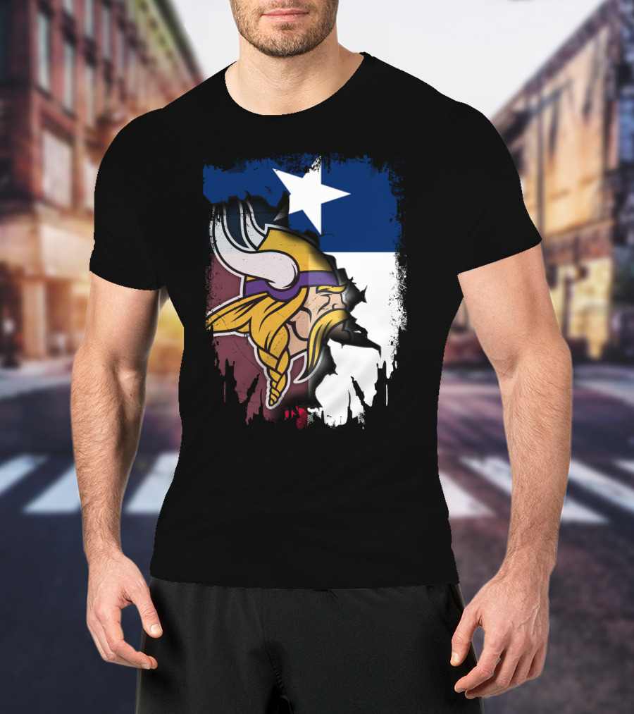 Texas Pride With Vikings Spirit T-Shirt