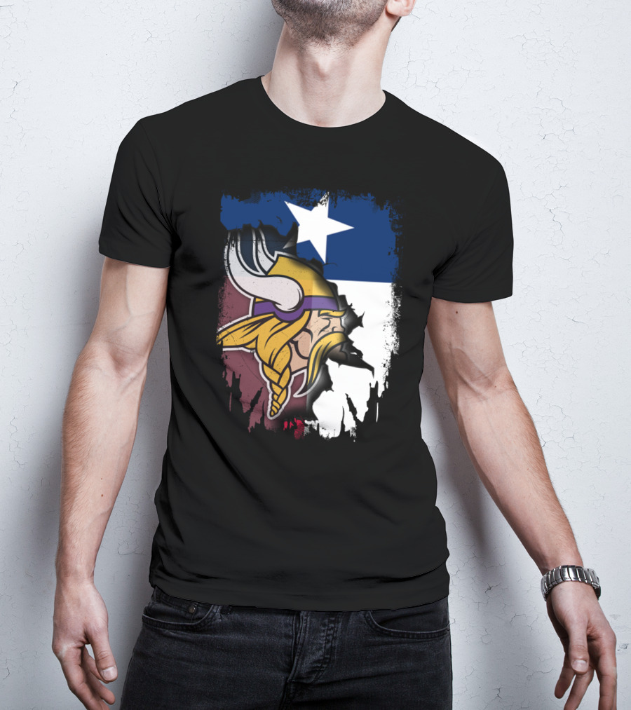 Texas Pride With Vikings Spirit T-Shirt