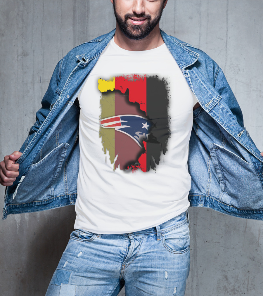 Patriots Logo On Germany Flag Background Together T-Shirt
