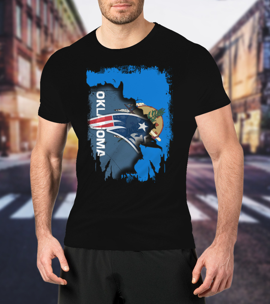 OKLAHOMA Patriots Map Flag Fusion Together T-Shirt