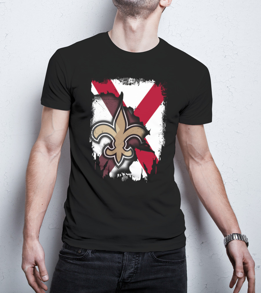Together Alabama New Orleans Saints Fleur-de-Lis T-Shirt