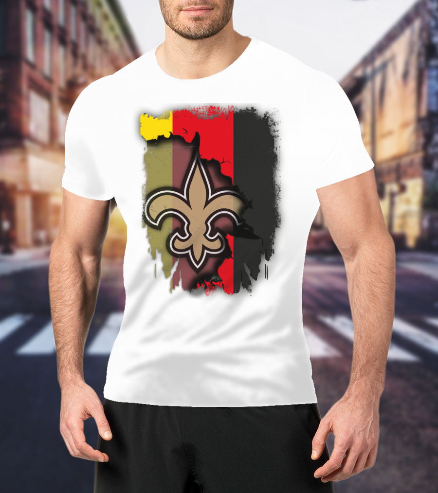 Germany Colors With Saints Fleur-de-Lis Emblem T-Shirt