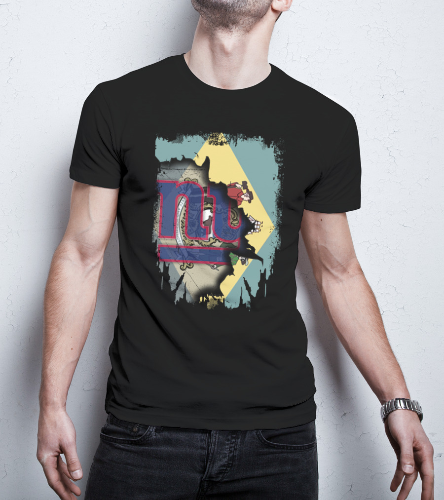 New York Giants Delaware State Pride Fan Collaboration T-Shirt