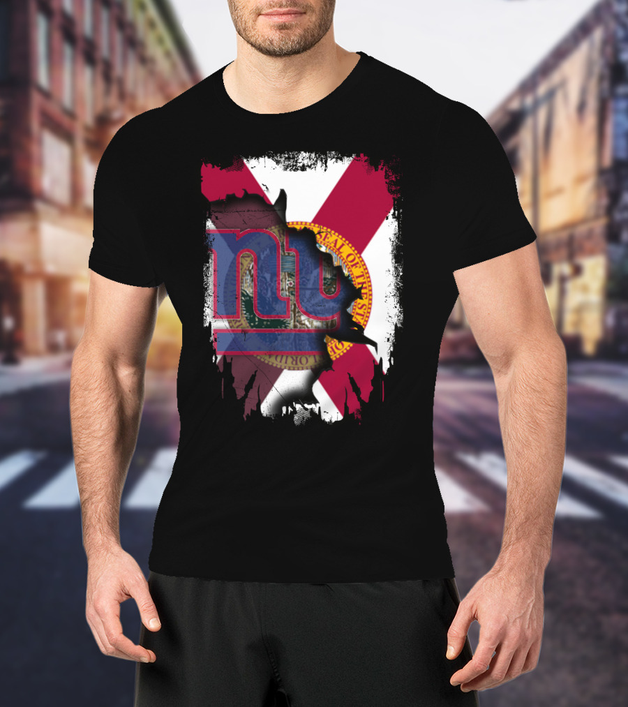 Florida State Flag Meets Giants NFL Team T-Shirt