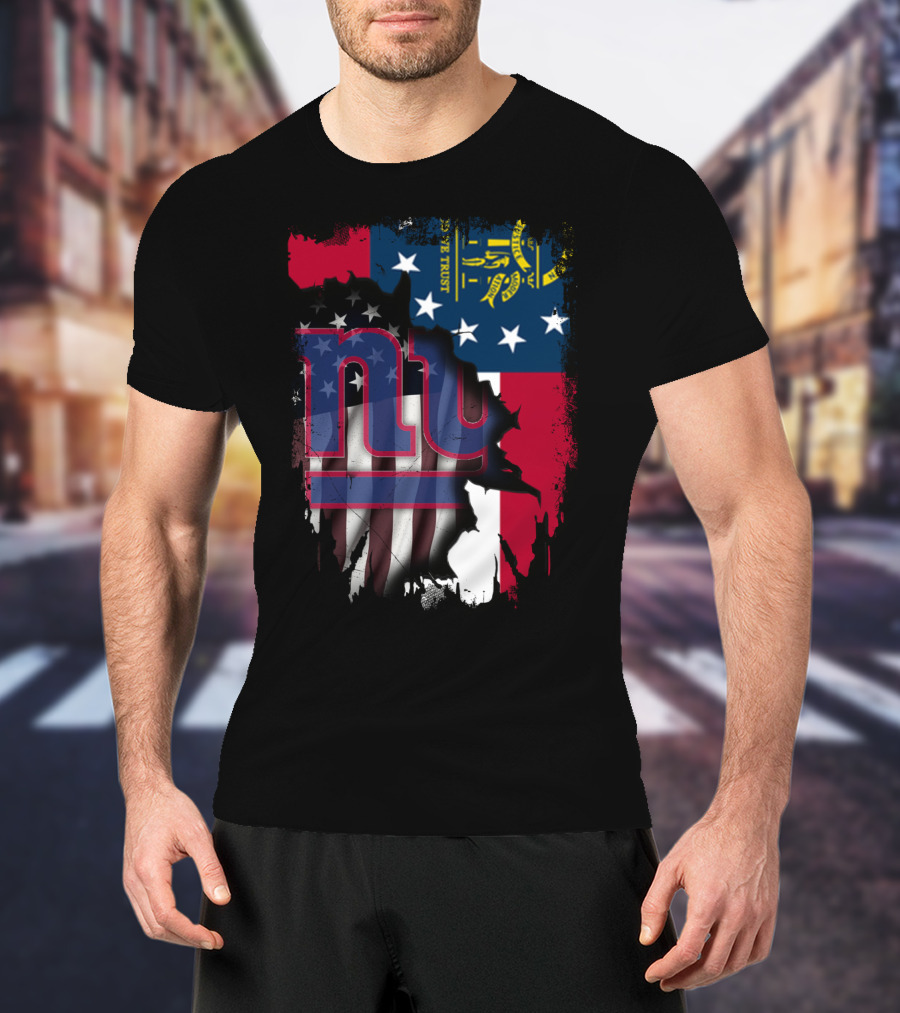 Together Georgia With Giants American Flag And State Symbolism T-Shirt