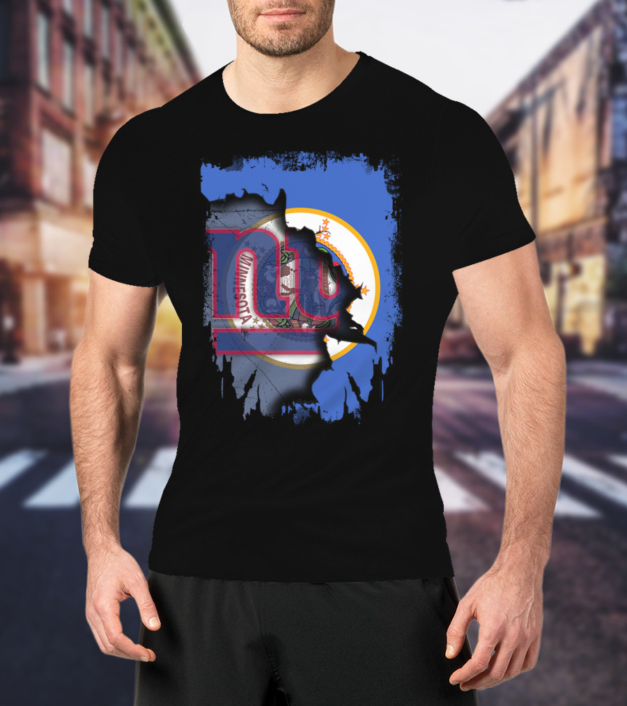 Together Minnesota New York Giants Collaboration T-Shirt