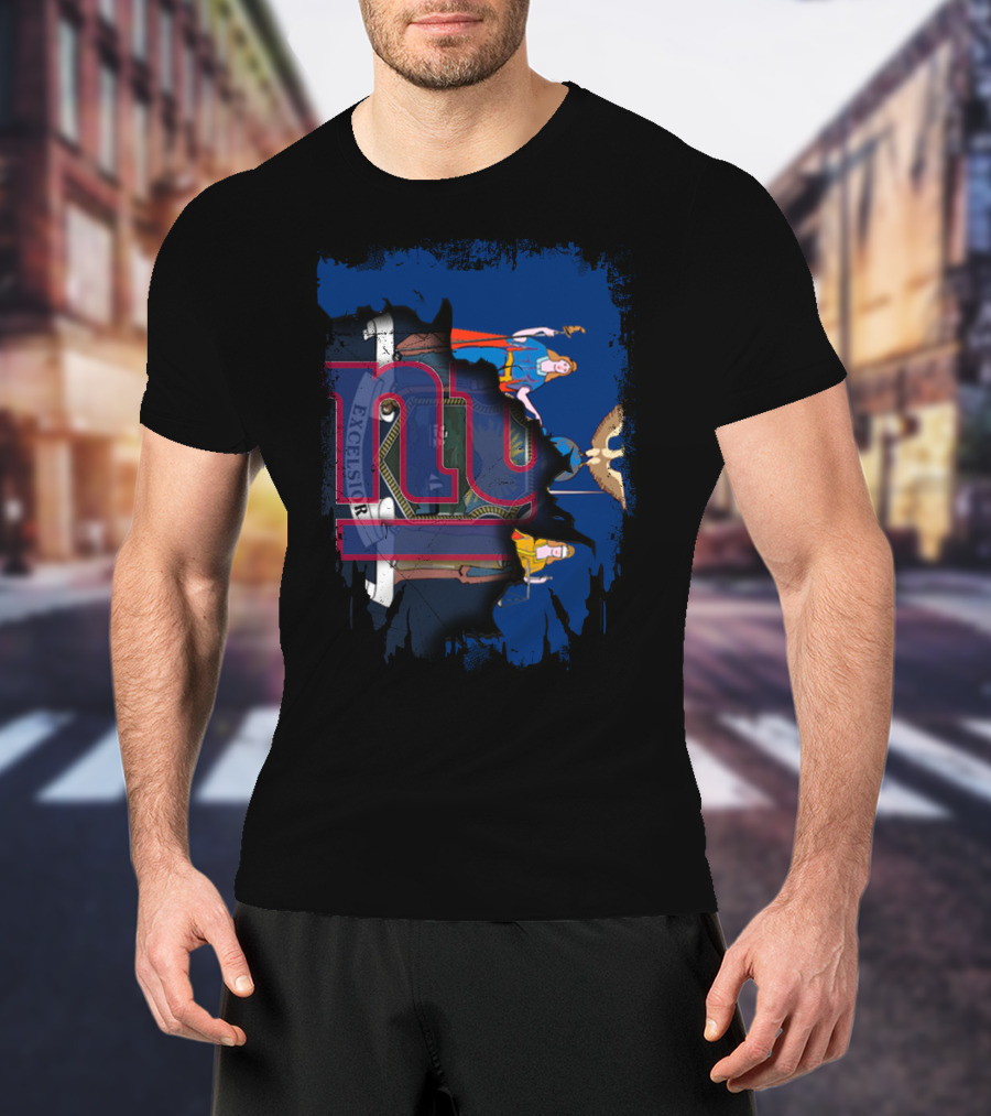 New York Giants Together Excelsior State Flag T-Shirt
