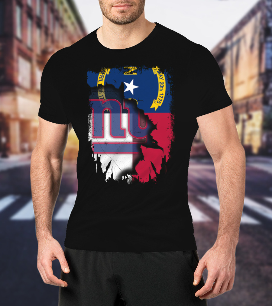 North Carolina Flag Blending With Giants T-Shirt