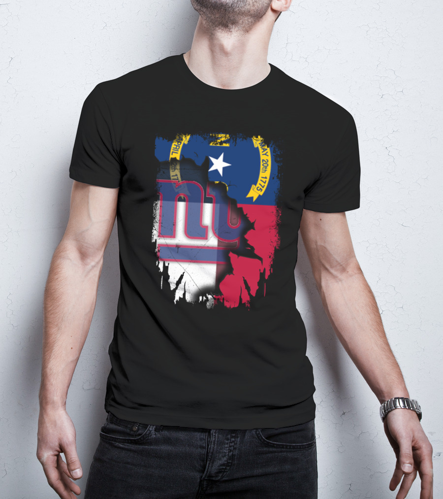 North Carolina Flag Blending With Giants T-Shirt