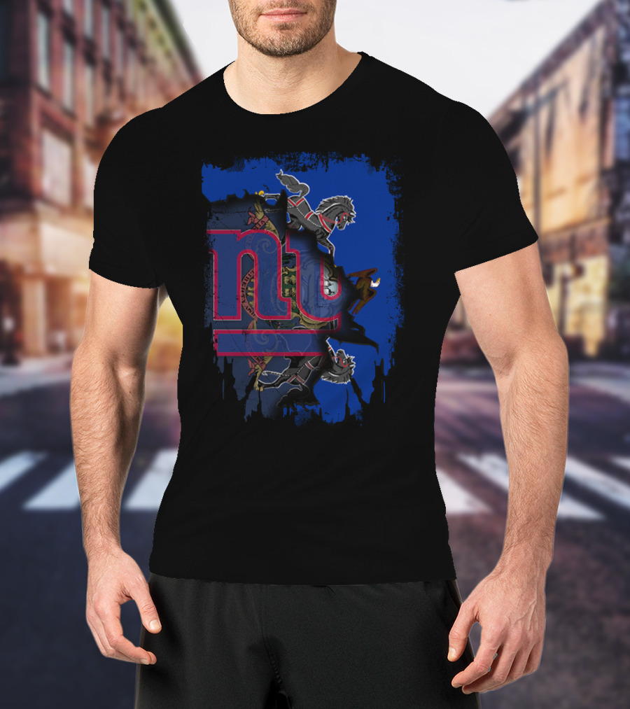 Pennsylvania Emblem With New York Giants Logo Integration T-Shirt