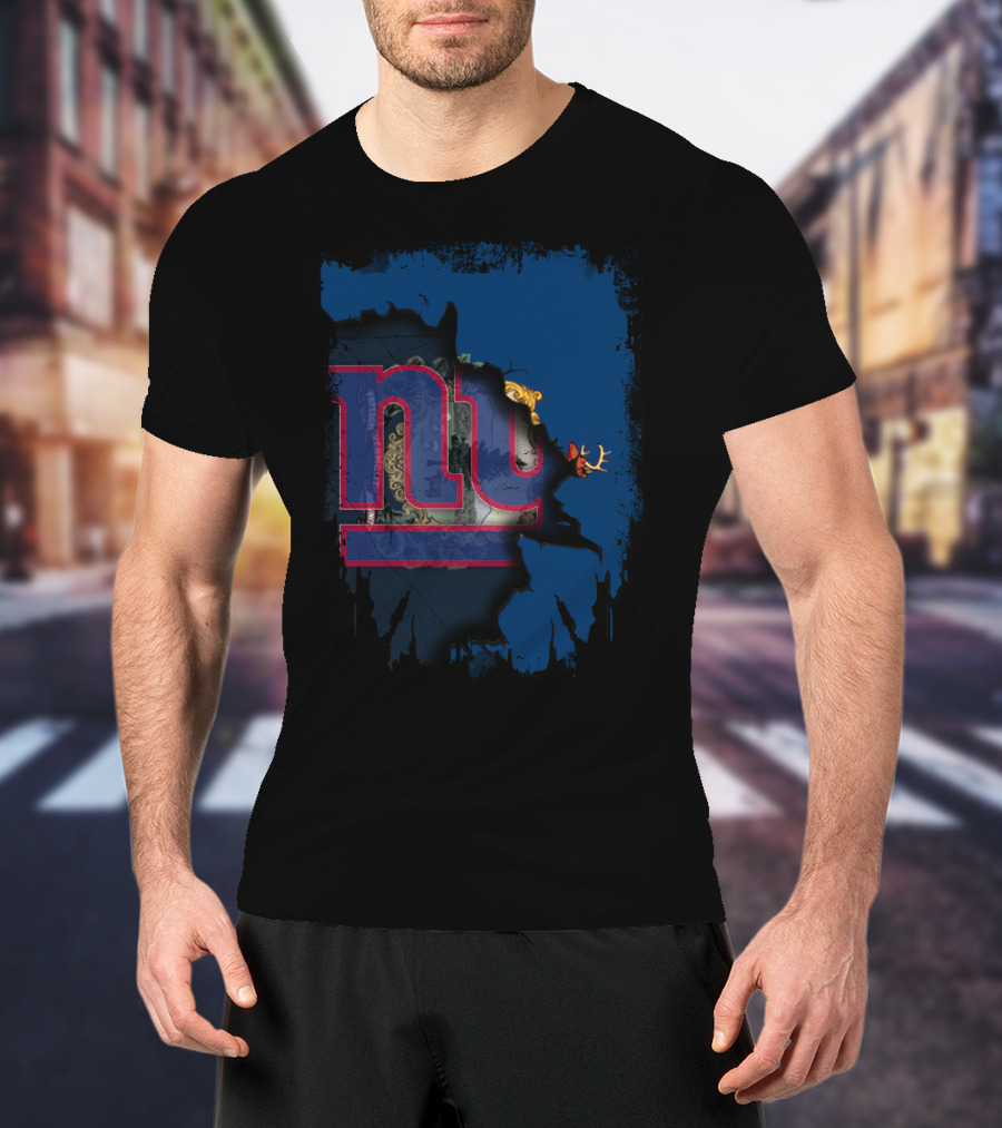 New York Giants Emblem With Vermont State Motif T-Shirt