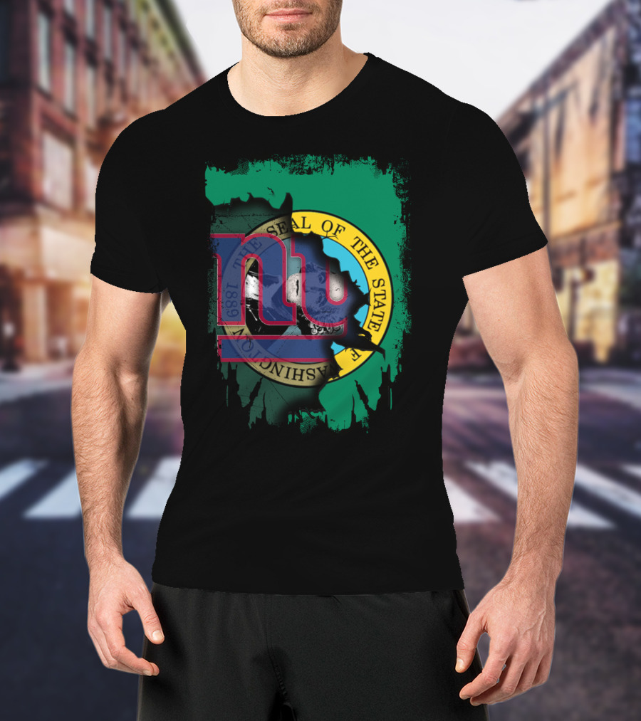 Together Washington State Seal With Giants NY T-Shirt