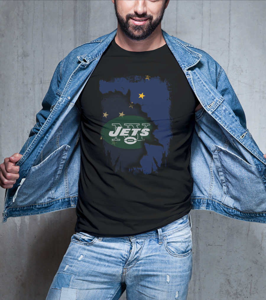 Together Alaska NY Jets Stars Map T-Shirt