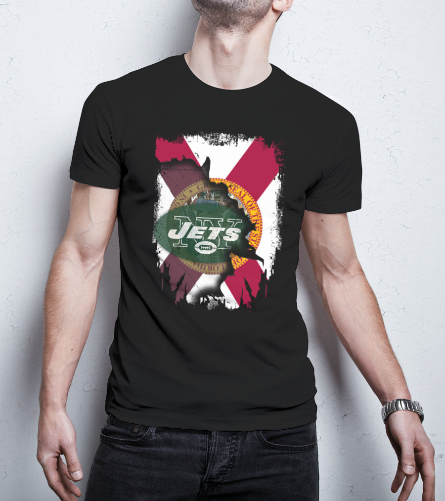 Florida State Flag New York Jets Collaboration T-Shirt