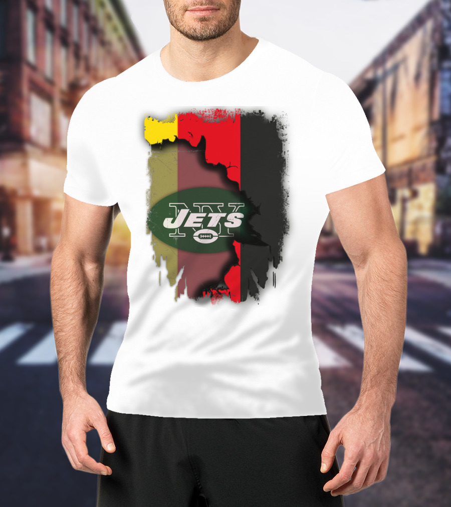 Germany Flag With New York Jets T-Shirt