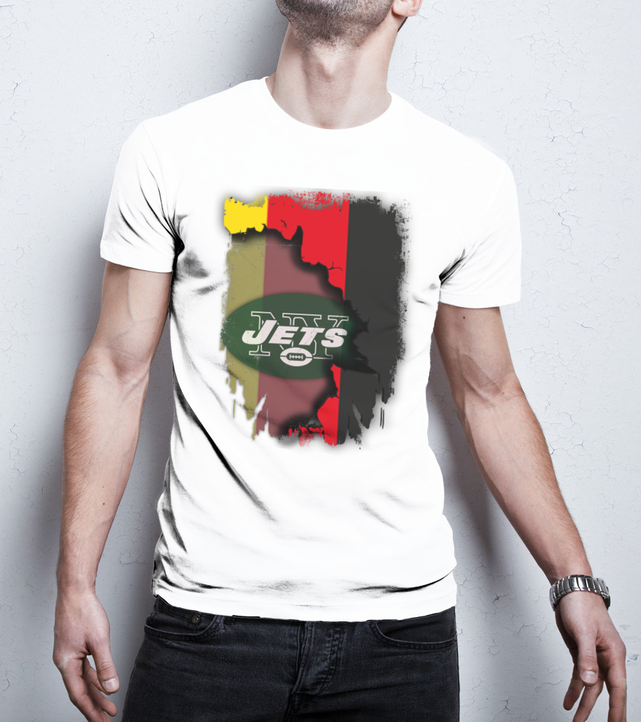 Germany Flag With New York Jets T-Shirt