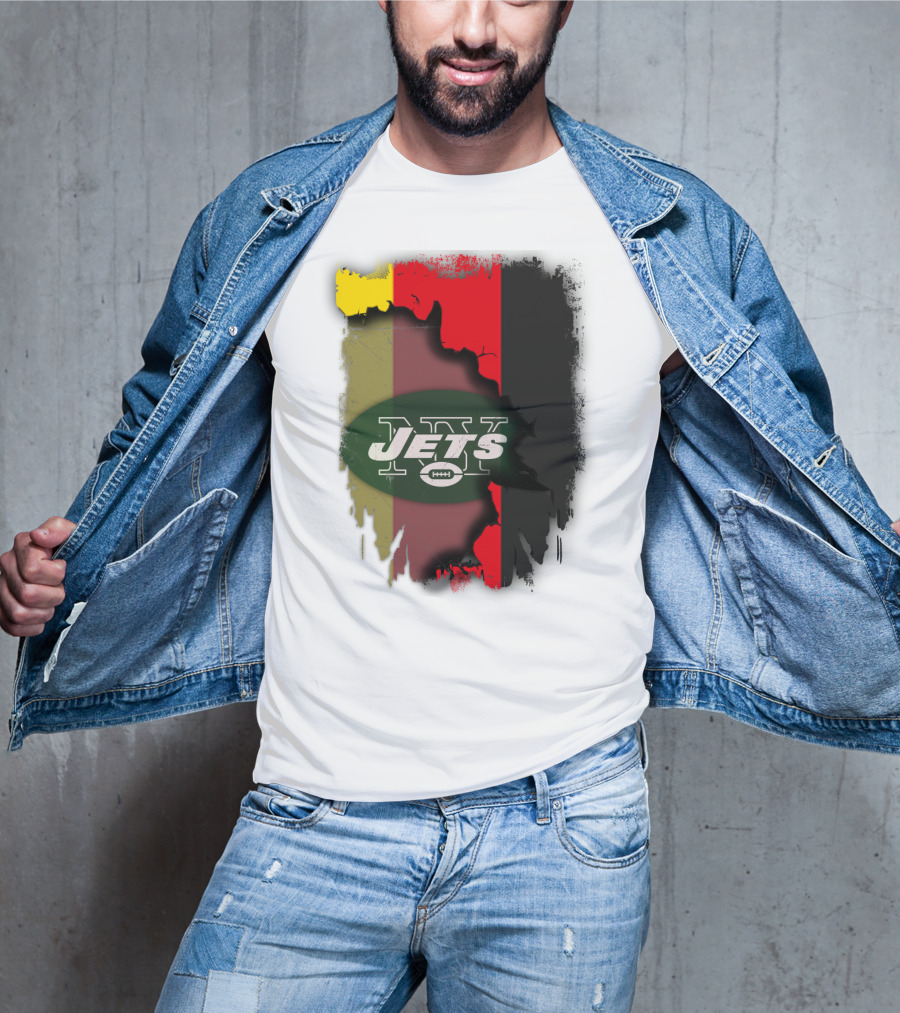 Germany Flag With New York Jets T-Shirt