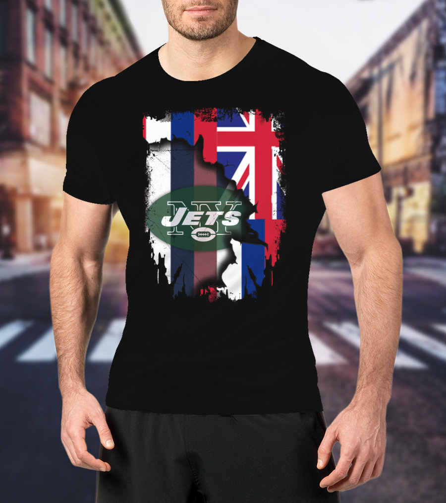 Together Hawaii Flag New York Jets T-Shirt