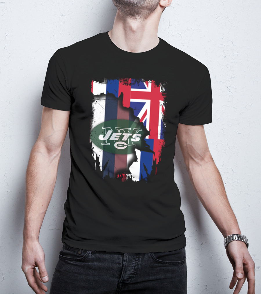 Together Hawaii Flag New York Jets T-Shirt