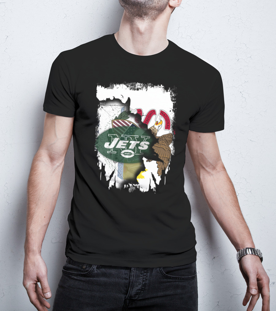 Illinois State Seal And Jets Logo Combination T-Shirt