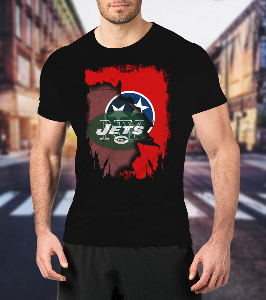 Tennessee State Meets New York Jets NFL Fusion T-Shirt