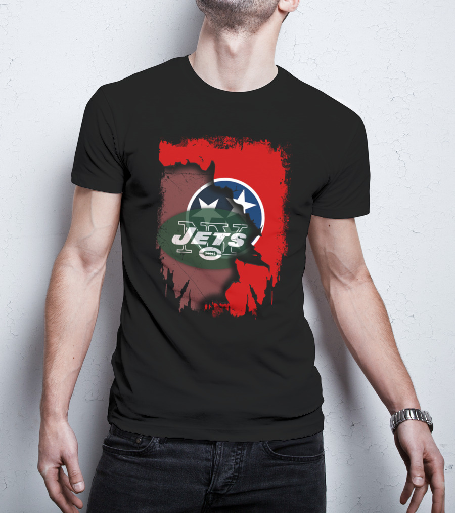 Tennessee State Meets New York Jets NFL Fusion T-Shirt