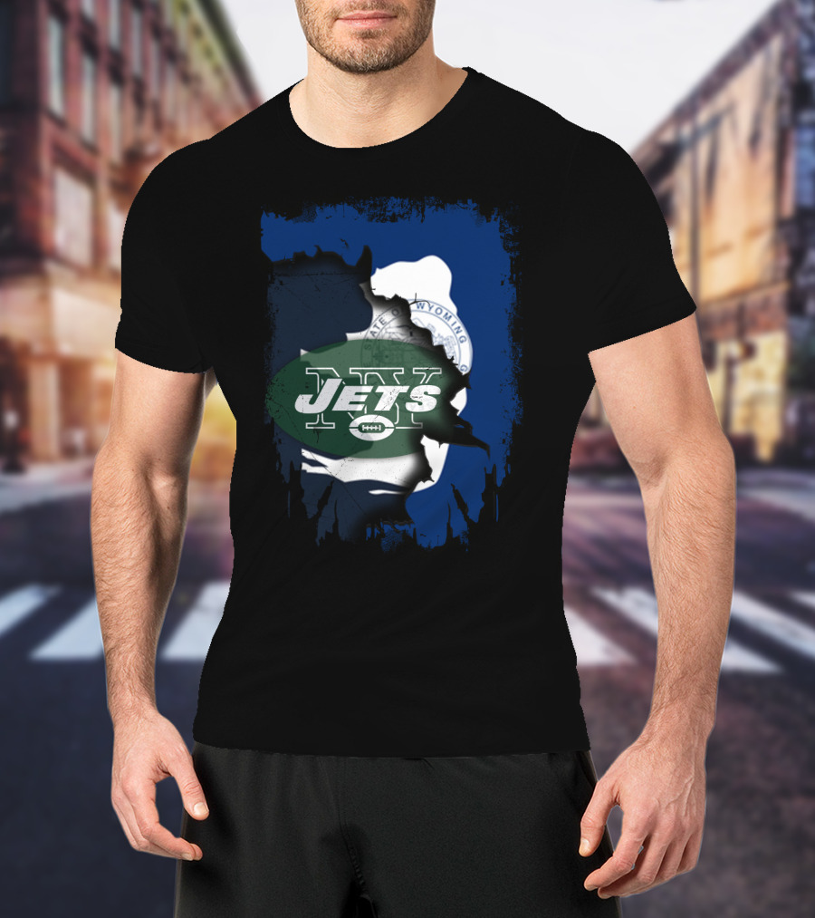 New York Jets Wyoming State Pride T-Shirt