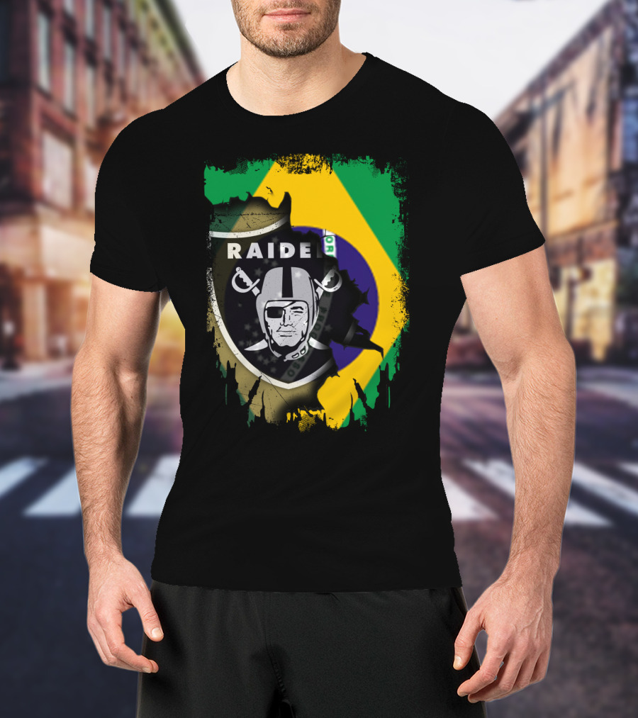 Together Brazil Raiders Splash Flag Emblem T-Shirt